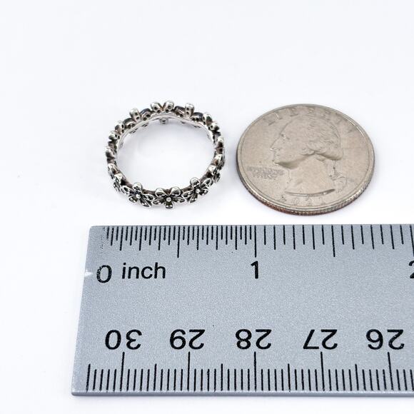 Vintage Pandora Sterling Silver Dazzling Daisy Meadow Ring Size 6 - Picture 6 of 7